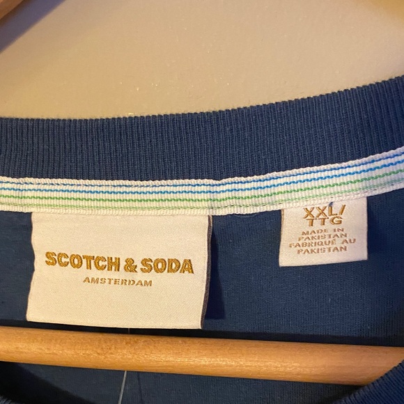 Scotch & Soda Deep Blue Crew Neck Top - Picture 2 of 6
